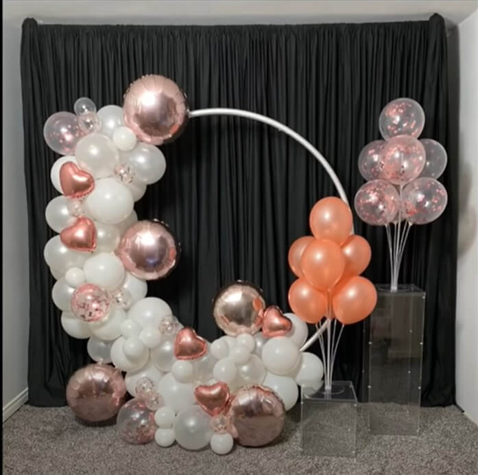 Party & Hoop Balloon Circle Loop Flower Arch Photo Booth Backdrop Stand Round Backdrop-ubackdrop