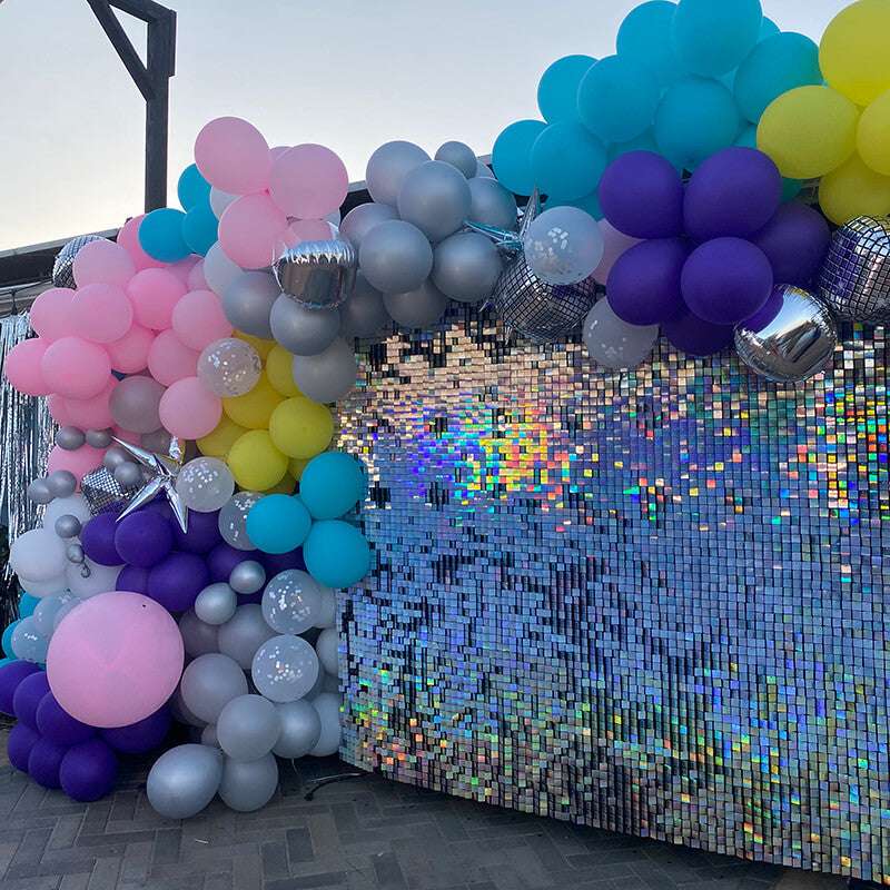 Fancy Silver Shimmer Wall Panels – Easy Setup Wedding/Event/Theme Party Decorations-ubackdrop