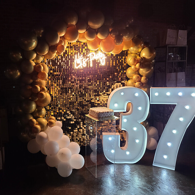 Light Gold Shimmer Wall Panels – Easy Setup Wedding/Event/Theme Party Decorations-ubackdrop