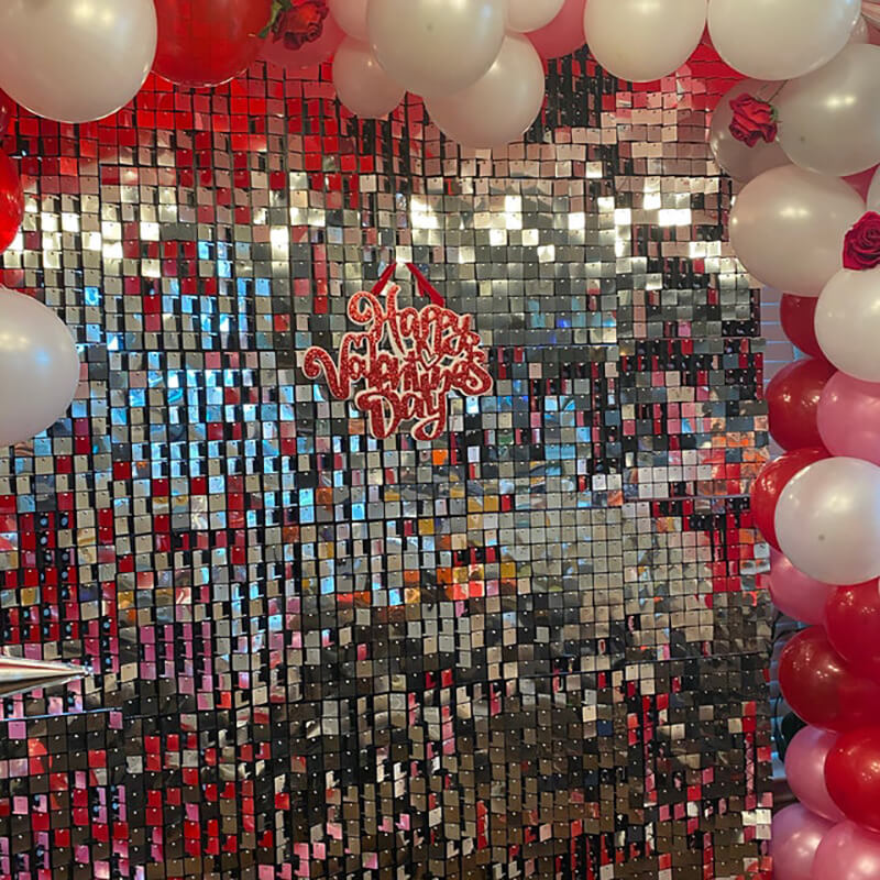 Silver Shimmer Wall Panels – Easy Setup Wedding/Event/Theme Party Decorations-ubackdrop