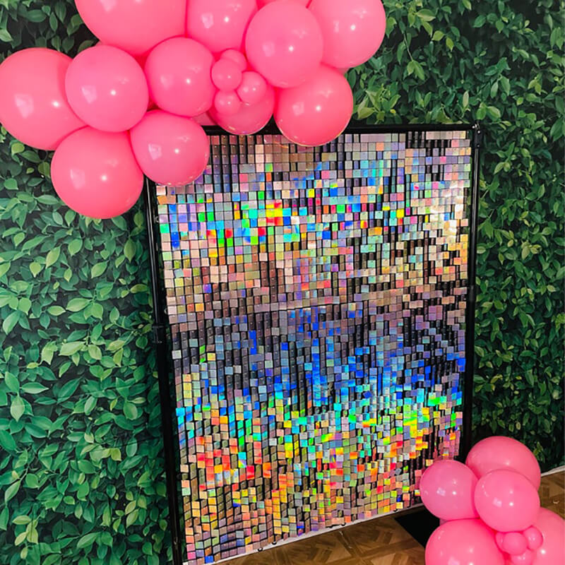 Fancy Silver Shimmer Wall Panels – Easy Setup Wedding/Event/Theme Party Decorations-ubackdrop