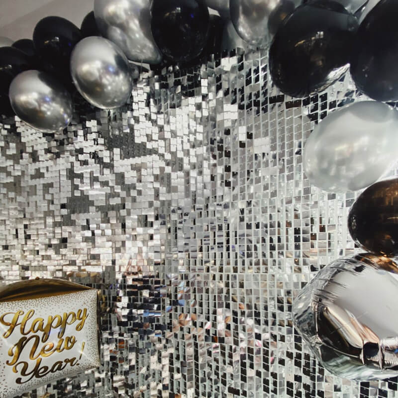 Silver Shimmer Wall Panels – Easy Setup Wedding/Event/Theme Party Decorations-ubackdrop