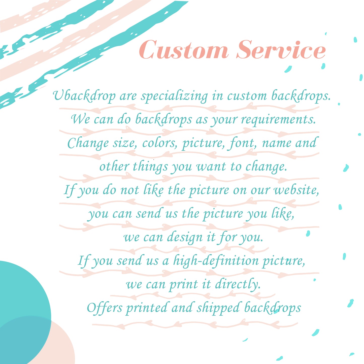 Colourful Seaweed Underwater World and Fish Scale Custom Backdrop-ubackdrop