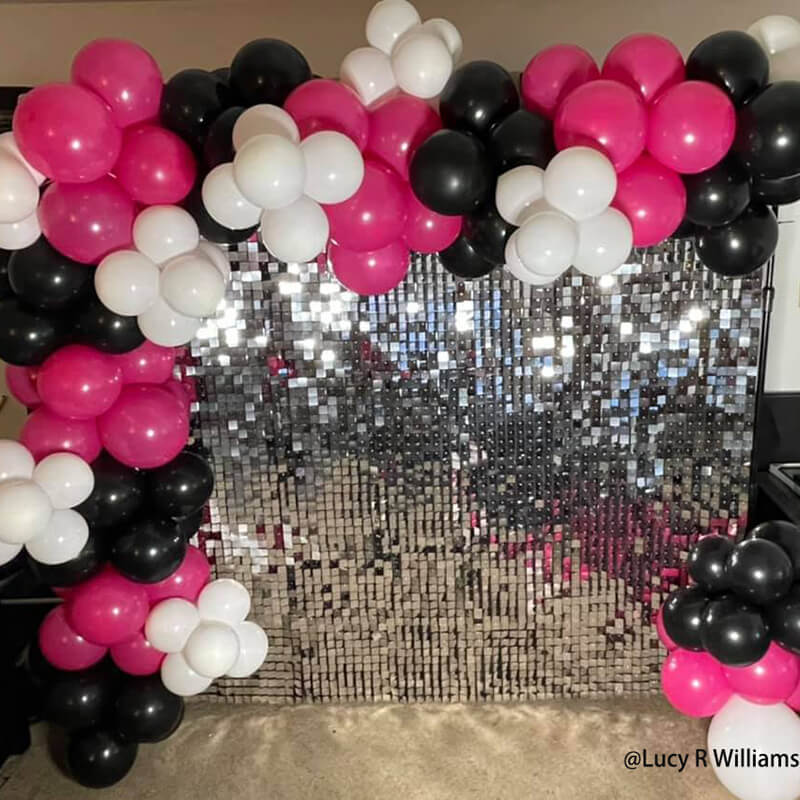 Silver Shimmer Wall Panels – Easy Setup Wedding/Event/Theme Party Decorations-ubackdrop