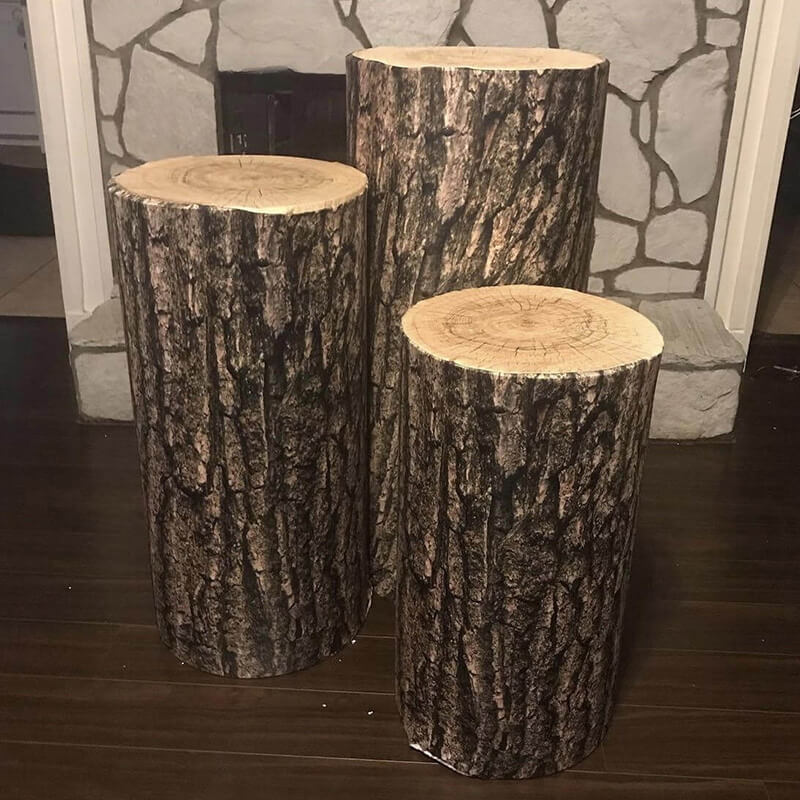 Tree Stump Fabric Pedestal Covers FREE SHIPPING ubackdrop