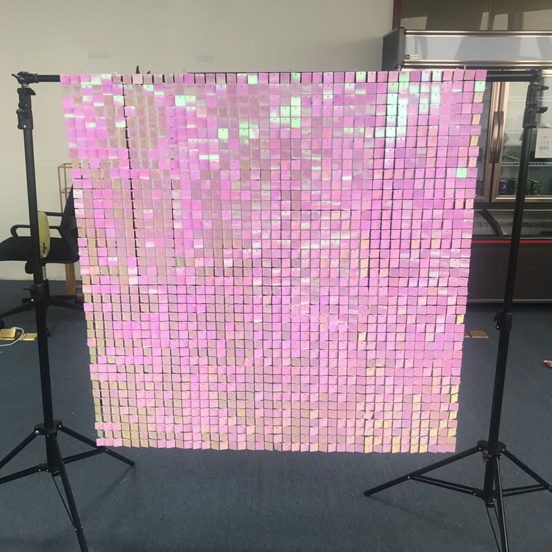 Gradient Pink Shimmer Wall Panels – Easy Setup Wedding/Event/Theme Party Decorations-ubackdrop
