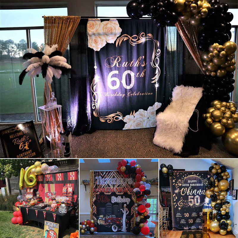 Custom Fabric Backdrop for Birthday&Baby Shower&Wedding& Any Event Decorations-ubackdrop