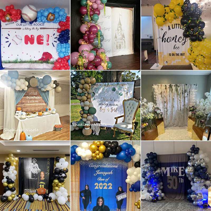 Custom Fabric Backdrop for Birthday&Baby Shower&Wedding& Any Event Decorations-ubackdrop