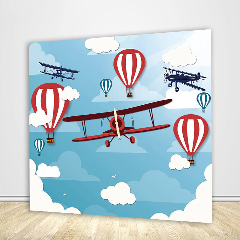 Vintage Airplane Birthday Party Baby Shower Backdrop-ubackdrop