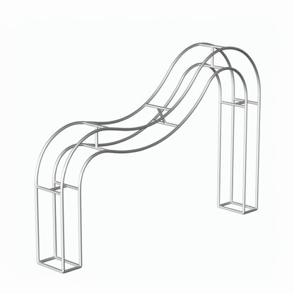 9.8x6.3FT 3D Double Layer Wave Arches Stand Party Backdrop Stand-ubackdrop