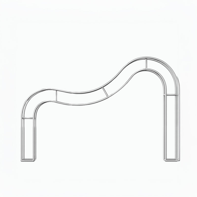 9.8x6.3FT 3D Double Layer Wave Arches Stand Party Backdrop Stand-ubackdrop