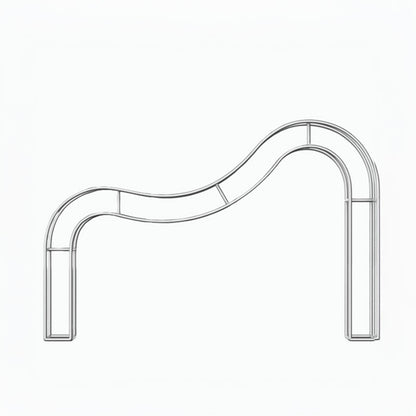 9.8x6.3FT 3D Double Layer Wave Arches Stand Party Backdrop Stand-ubackdrop