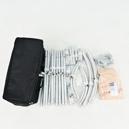 4.3x7ft 3D Dual-Tube Ruched Fabric Cover Arch Stand for Event Decor-ubackdrop