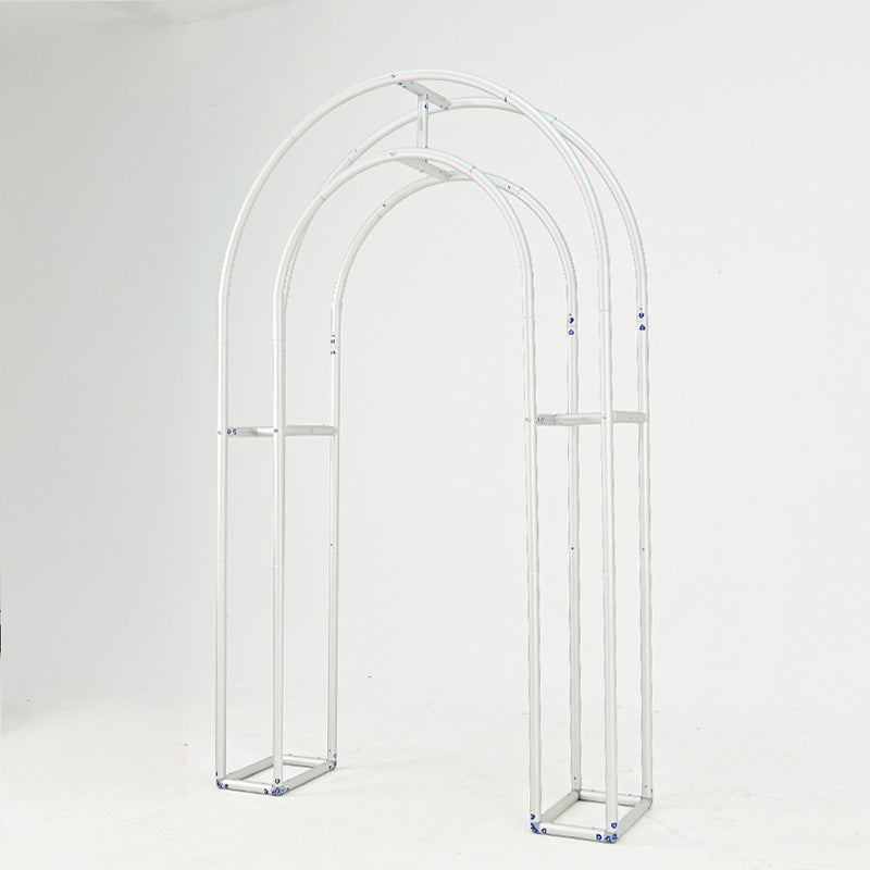 4.3x7ft 3D Dual-Tube Ruched Fabric Cover Arch Stand for Event Decor-ubackdrop