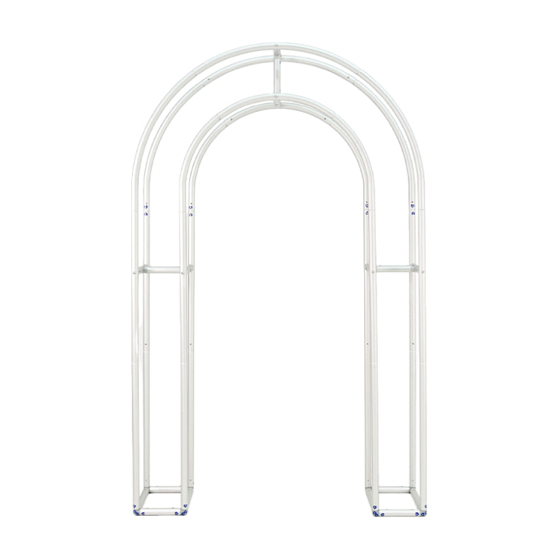 4.3x7ft 3D Dual-Tube Ruched Fabric Cover Arch Stand for Event Decor-ubackdrop