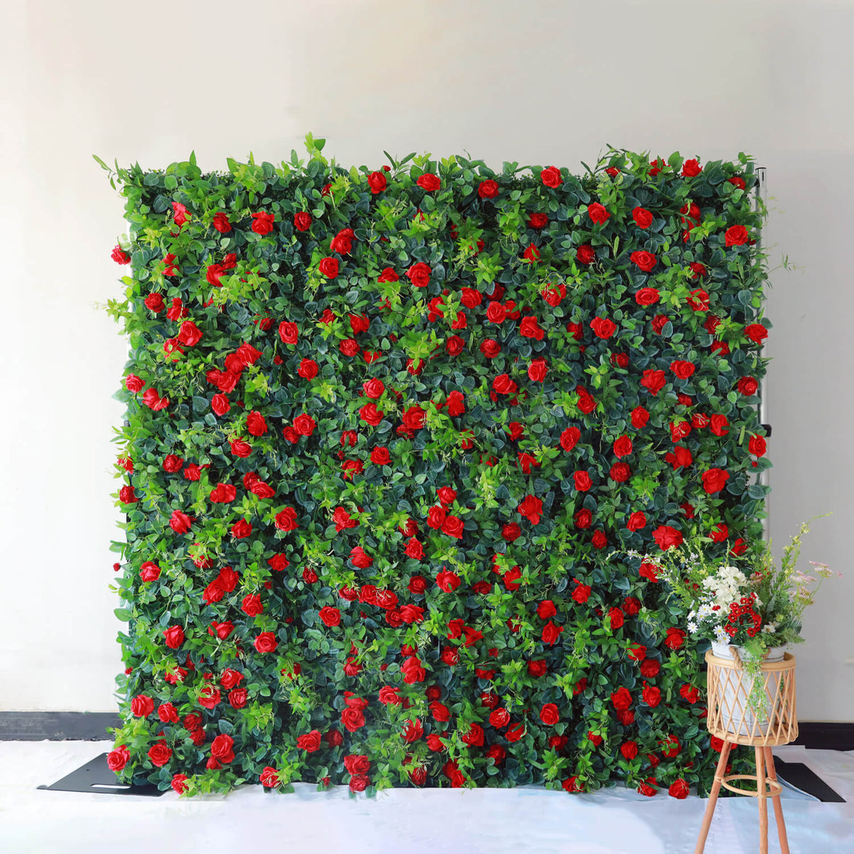 3D Artificial Wedding Flower Wall Backdrop ubackdrop