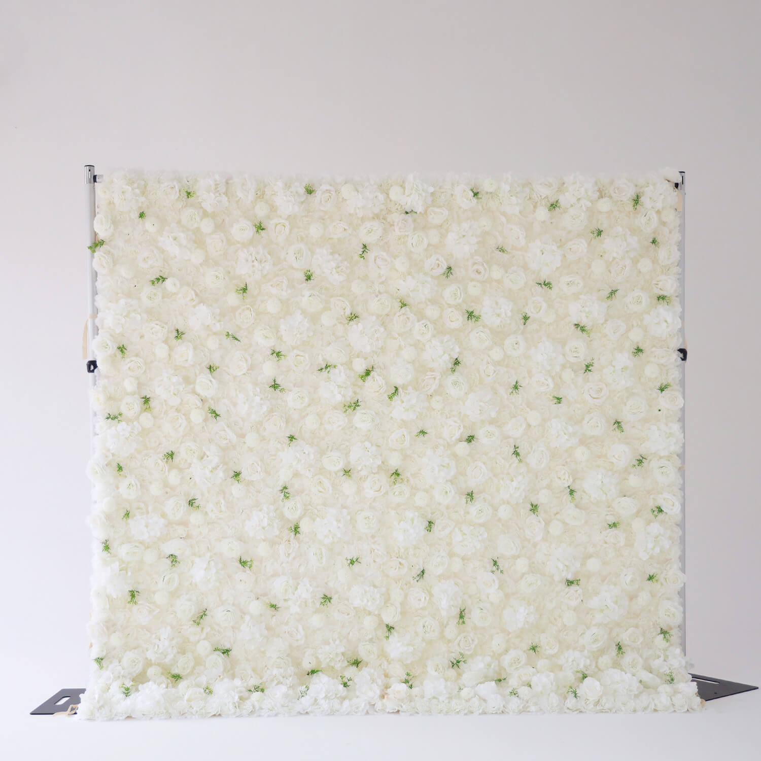 3D White Luxury Fabric Artificial Flower Wall Wedding Party Decor-ubackdrop