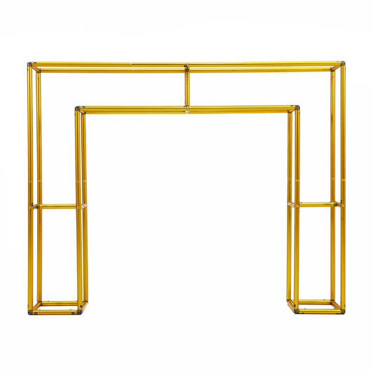 4x5ft Golden Table Centerpiece Arch Frame Stand for Party Decoration