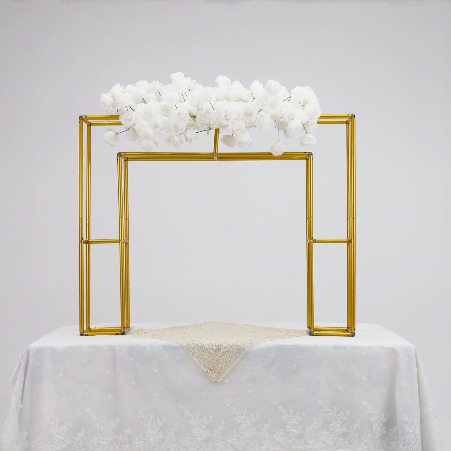 4x5ft Golden Table Centerpiece Arch Frame Stand for Party Decoration