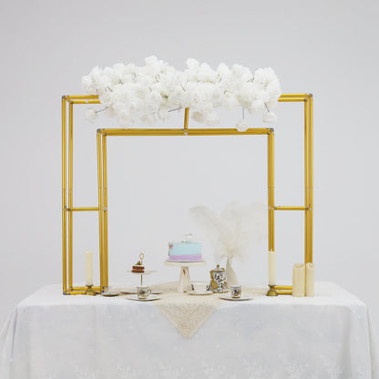 4x5ft Golden Table Centerpiece Arch Frame Stand for Party Decoration