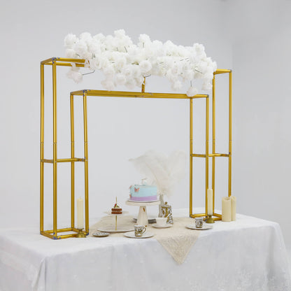 4x5ft Golden Table Centerpiece Arch Frame Stand for Party Decoration