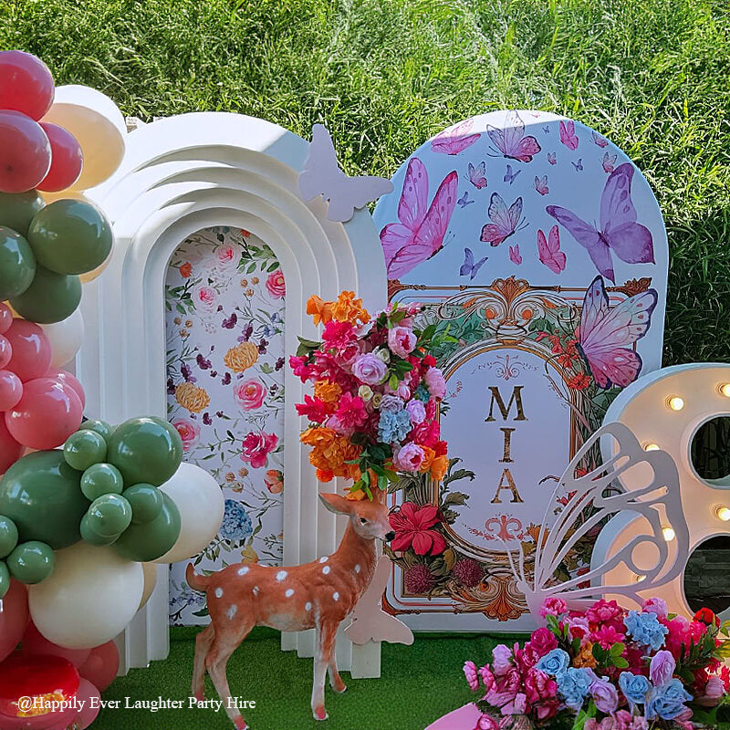 4x7ft Chiara Arched Backdrop Frame Custom Arched Wall Backdrop Cover for Party Decoration-ubackdrop