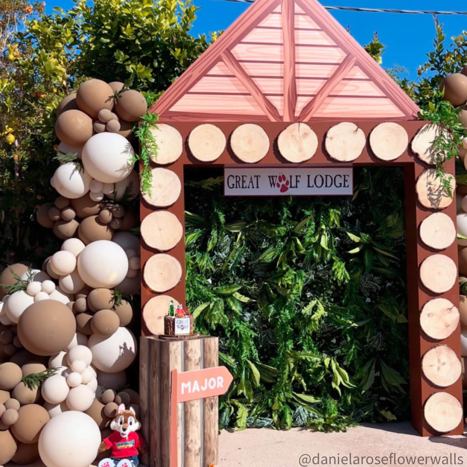 5D Green Jungle Fabric Artificial Flower Wall Party Decor Outdoor-ubackdrop