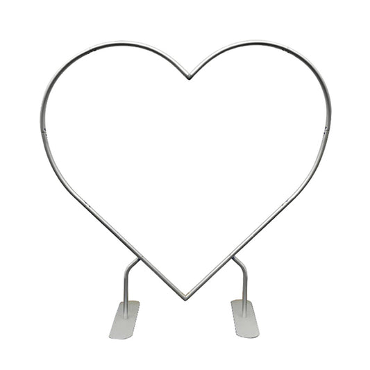 6.5ft Party & Hoop Balloon Heart Shape Loop Flower Arch Photo Booth Backdrop Stand Heart Backdrop-ubackdrop