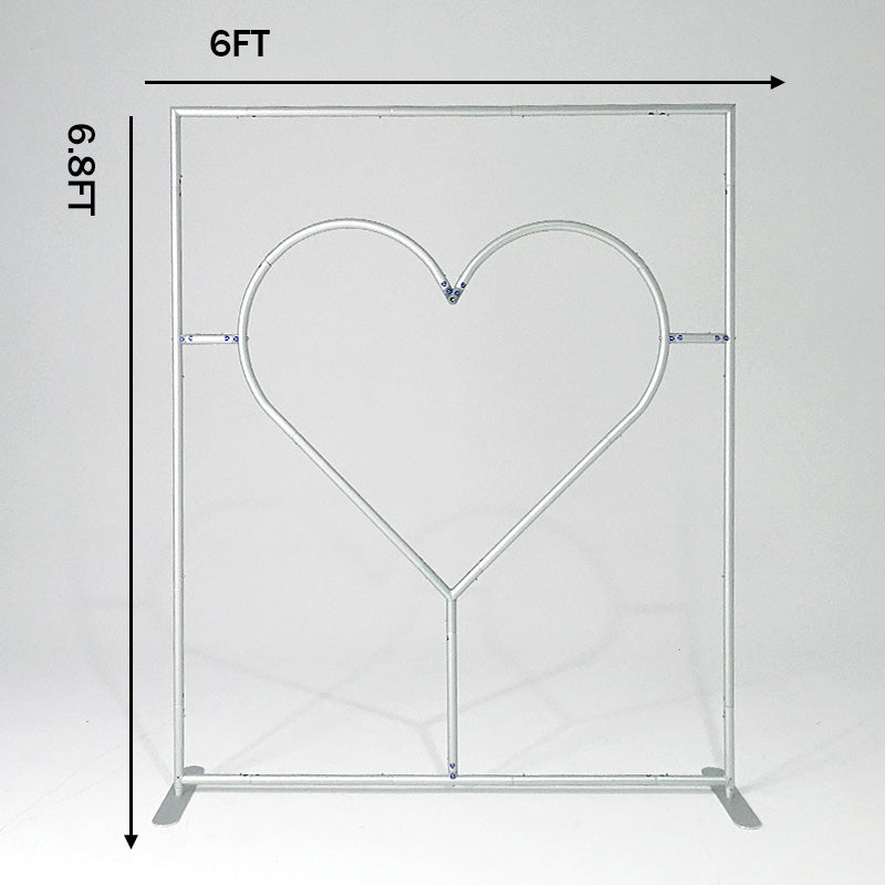 6x6.8ft Cutout Heart Frame for Wedding Party Decor Backdrop Stand