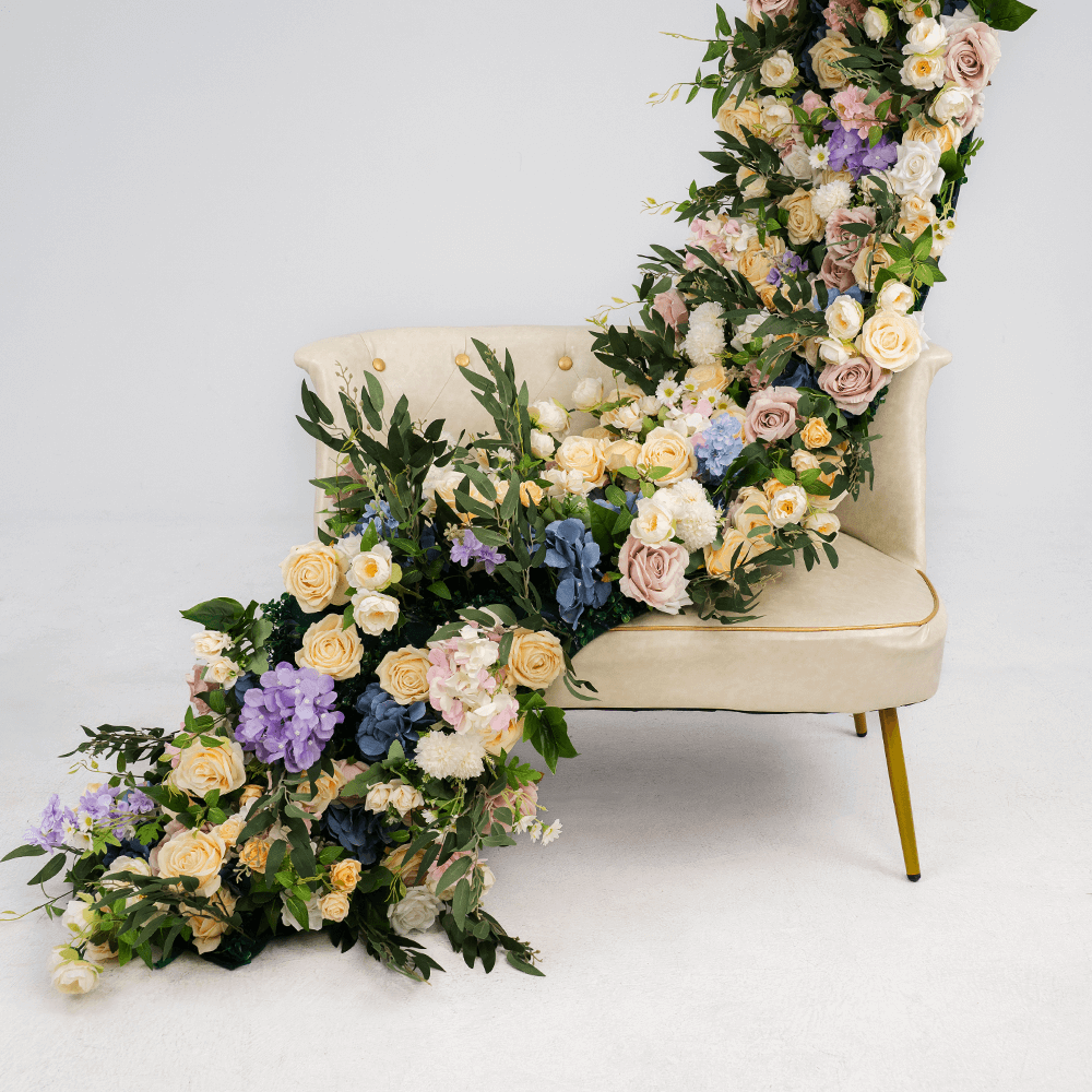 8ft Romantic Atmosphere Heart Shaped Rose Flower Wall Wedding Decoration-ubackdrop