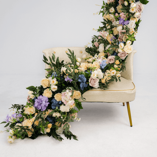 8ft Romantic Atmosphere Heart Shaped Rose Flower Wall Wedding Decoration-ubackdrop