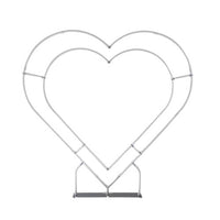 8ft Party & Hoop Balloon Double Layer Heart Shape Loop Flower Arch Photo Booth Backdrop Stand Heart Backdrop