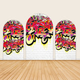 90s Graffiti Theme Party Decoration Chiara Backdrop Covers