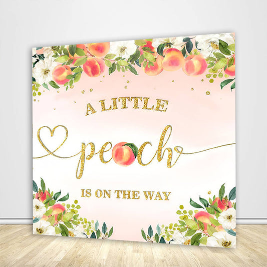 A Little Peach Is On The Way Baby Shower Decoration Backdrops-ubackdrop