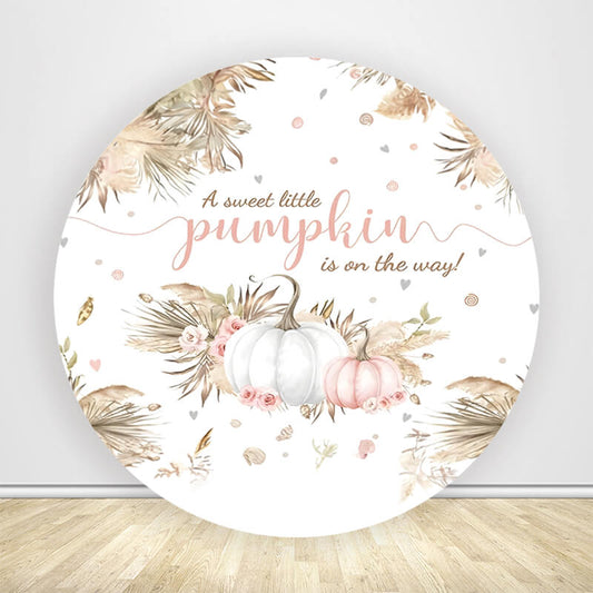 A Sweet Little Pumpkin Is On The Way Baby Shower Party Backdrop-ubackdrop