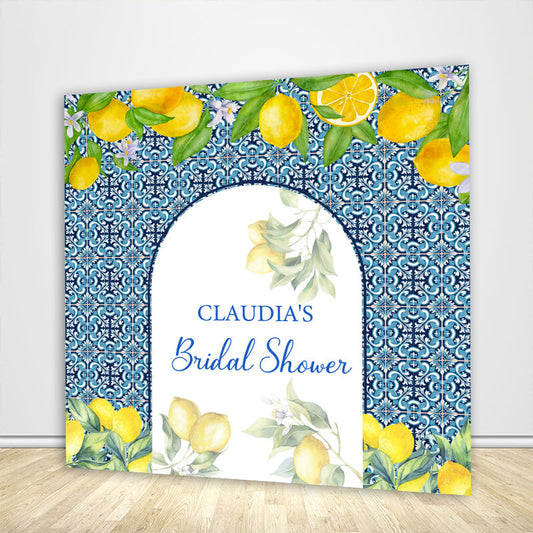 Amalfi Coast Bridal Shower Party Backdrop Cover-ubackdrop