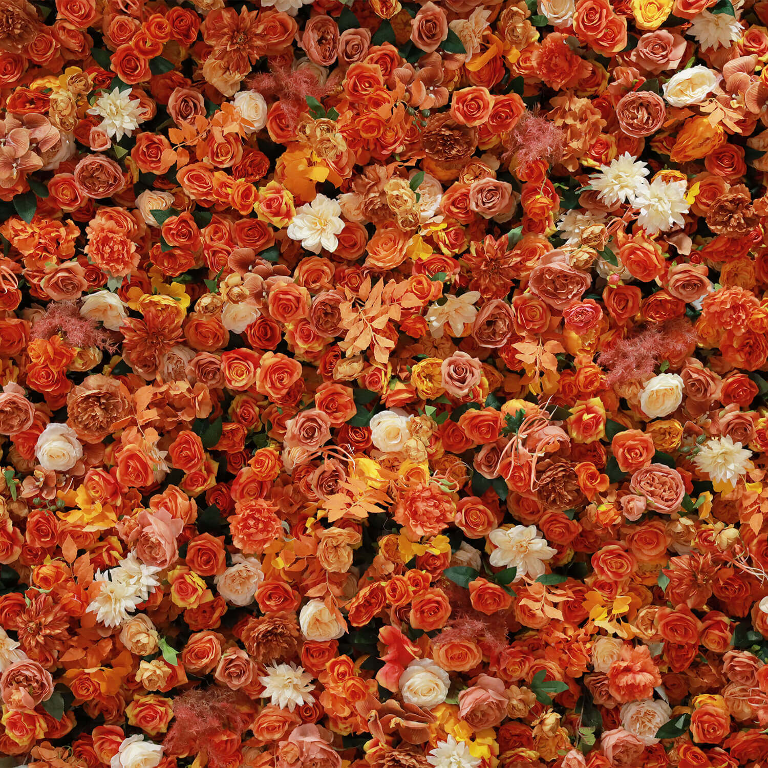 Autumn Garden Fabric Artificial Flower Wall for Wedding Decoration-ubackdrop