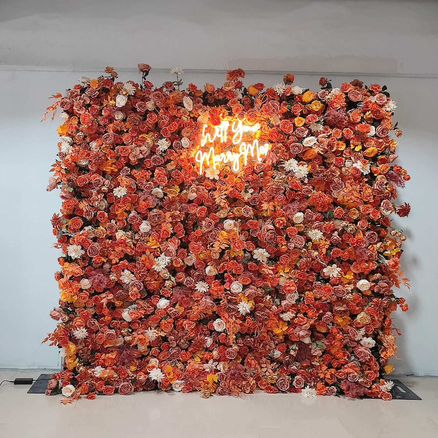 Autumn Garden Fabric Artificial Flower Wall for Wedding Decoration-ubackdrop