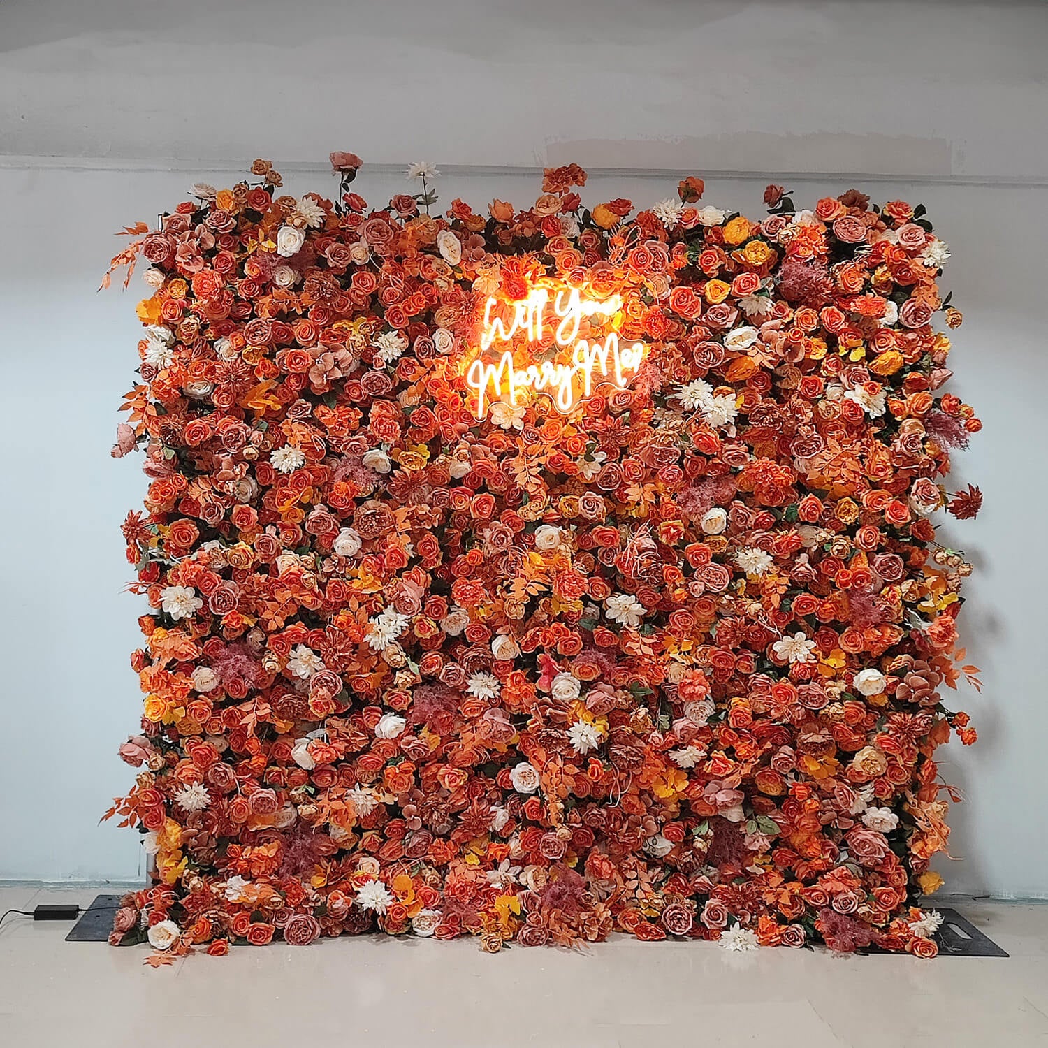 Autumn Garden Fabric Artificial Flower Wall for Wedding Decoration-ubackdrop