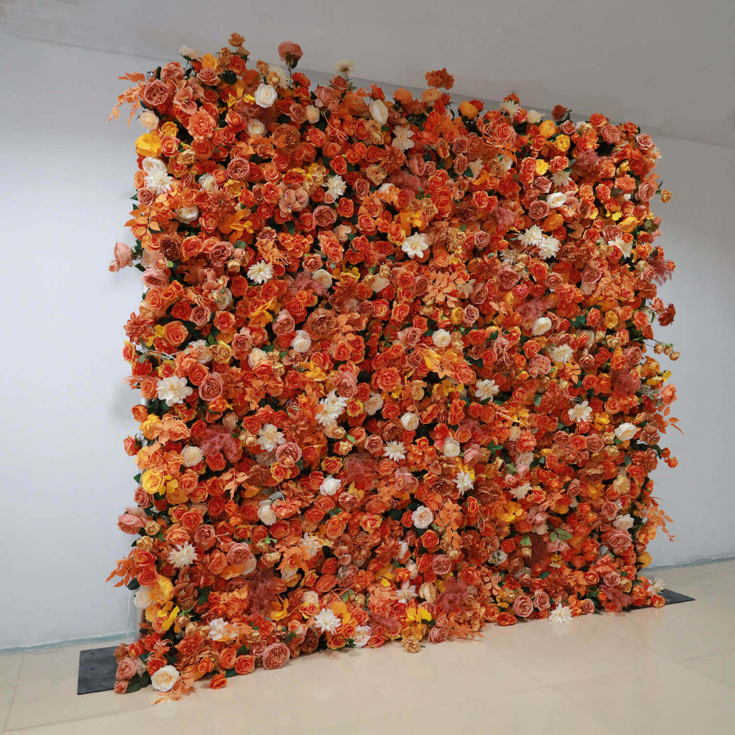 Autumn Garden Fabric Artificial Flower Wall for Wedding Decoration-ubackdrop