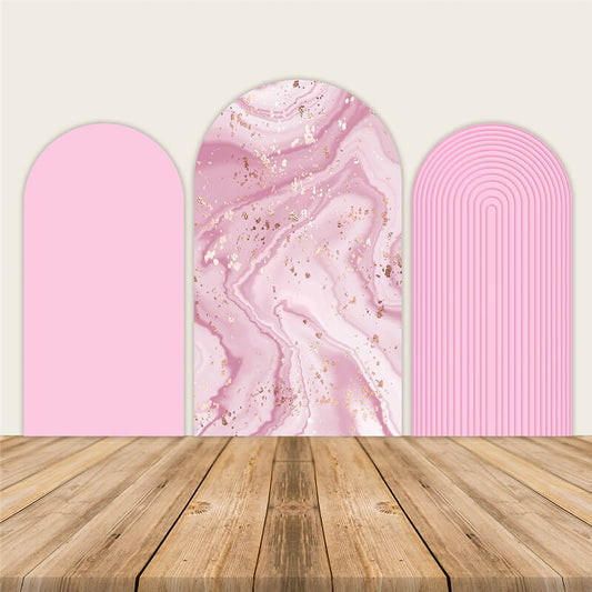 Pink Marble Arch Walls Backdrop-ubackdrop