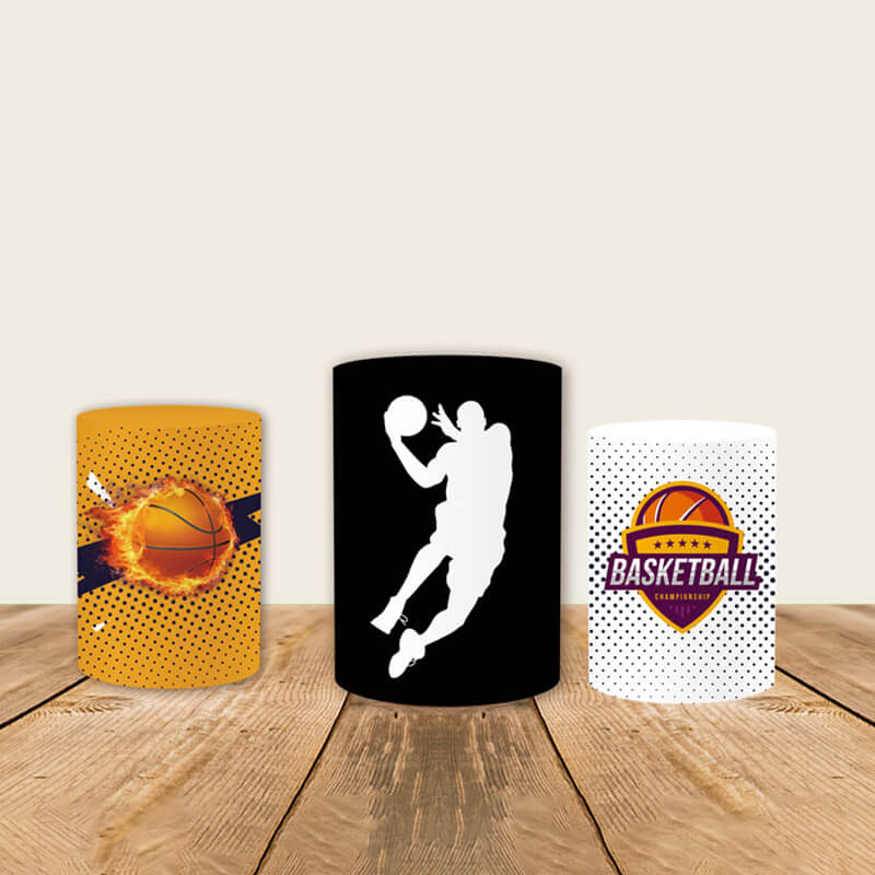 Basketball Pedestal Covers Printed Fabric Pillar Stand Covers-ubackdrop