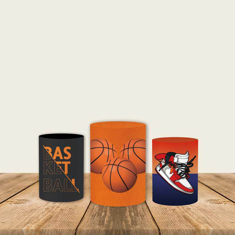 Basketball Pedestal Covers Printed Fabric Pillar Stand Covers-ubackdrop