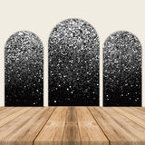 Black Glitter Arch Walls Backdrop Birthday Party