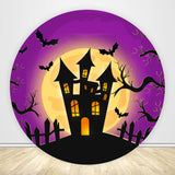 Halloween Cartoon Castle Arched Wall Cover