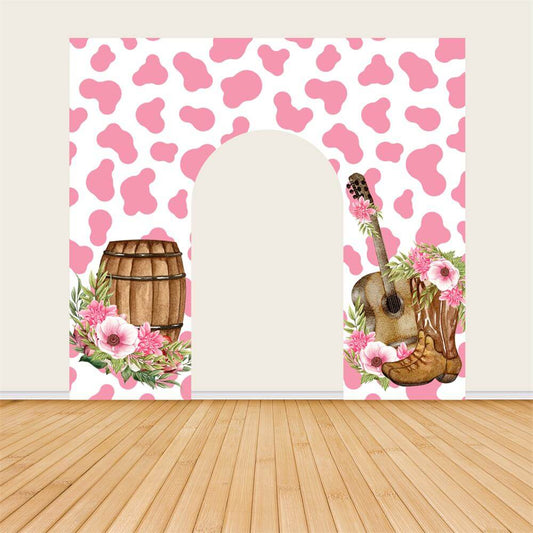 Baby Girl Cowgirl Birthday Party Decoration Arch Backdrop Cover-ubackdrop