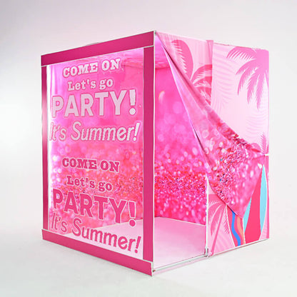 6.5x7.5ft Hot Pink Photo Booth Party Photo Box