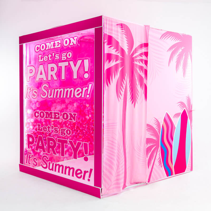 6.5x7.5ft Hot Pink Photo Booth Party Photo Box