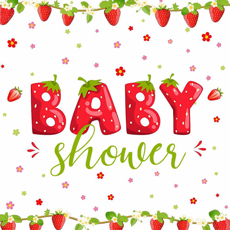 Berry Baby Shower Party Decoration Backdrops-ubackdrop