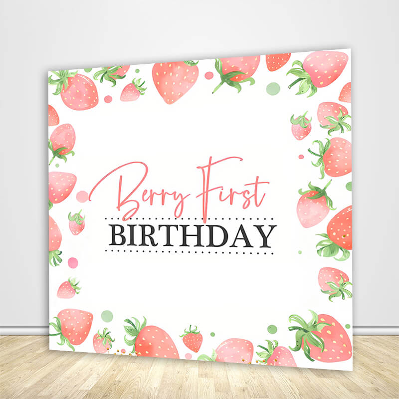 Berry First Birthday Party Decoration Backdrops-ubackdrop